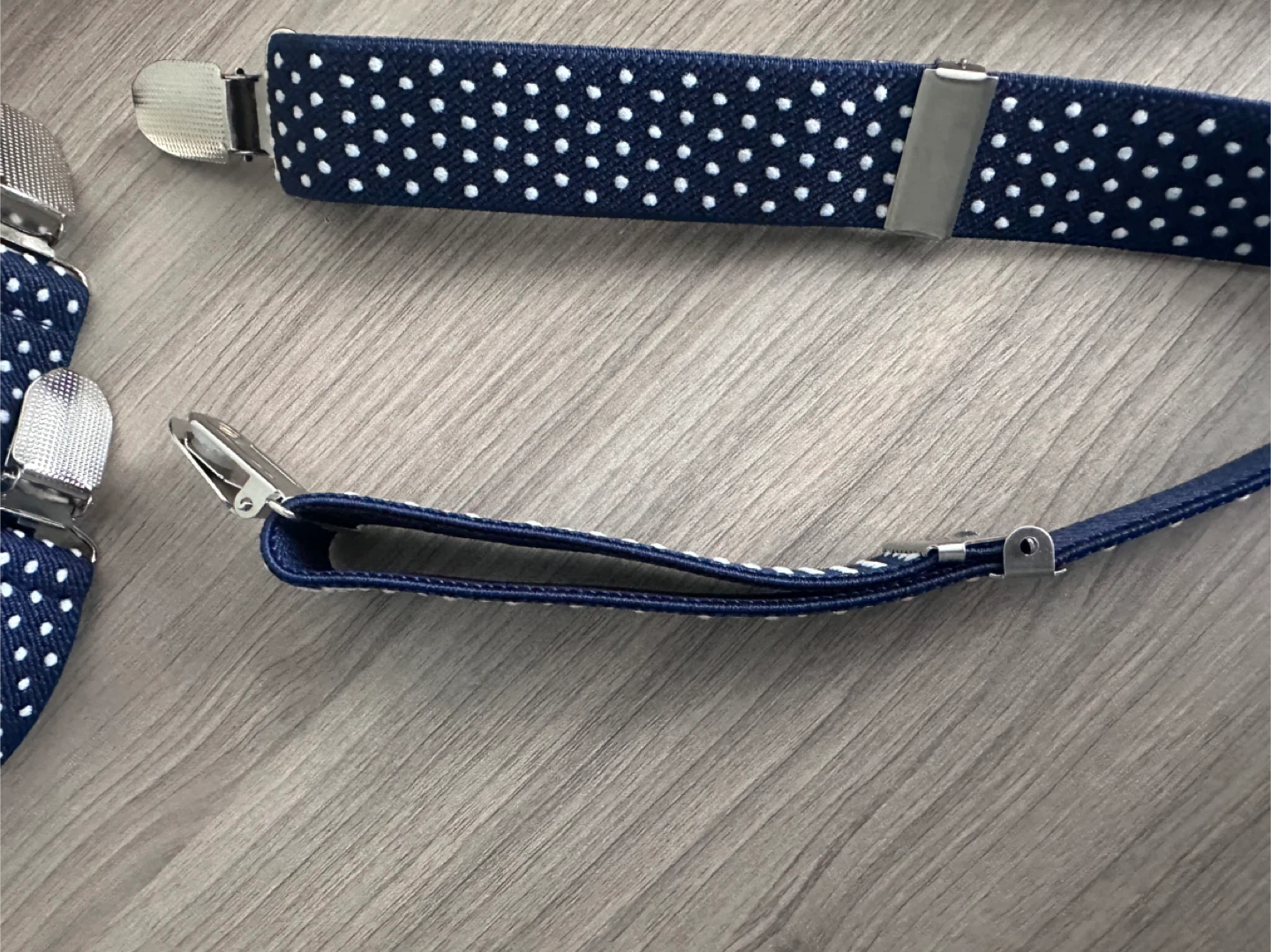 Brand New Navy Blue Polka Dot Adjustable Mitt Glove Clips ⚽️ - photo 5