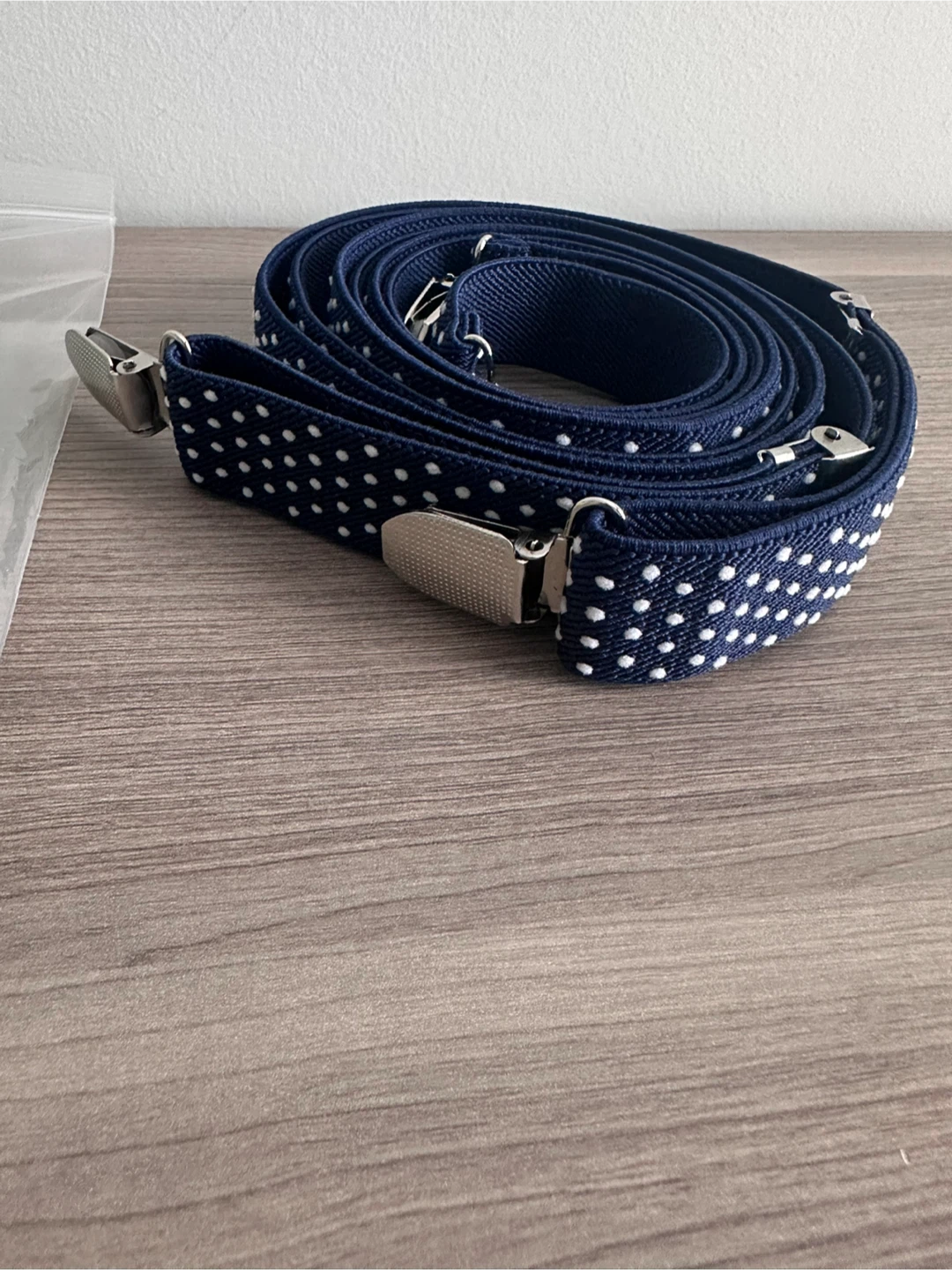 Brand New Navy Blue Polka Dot Adjustable Mitt Glove Clips ⚽️ - photo 2