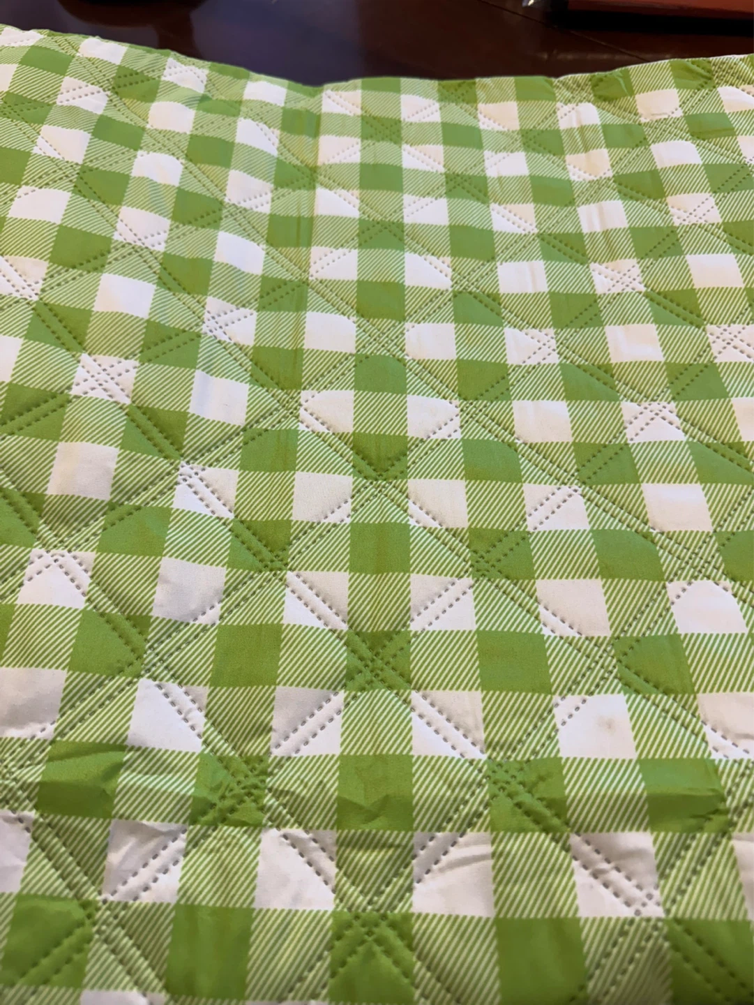 New Outdoor Quilted Gingham Picnic Blanket waterproof