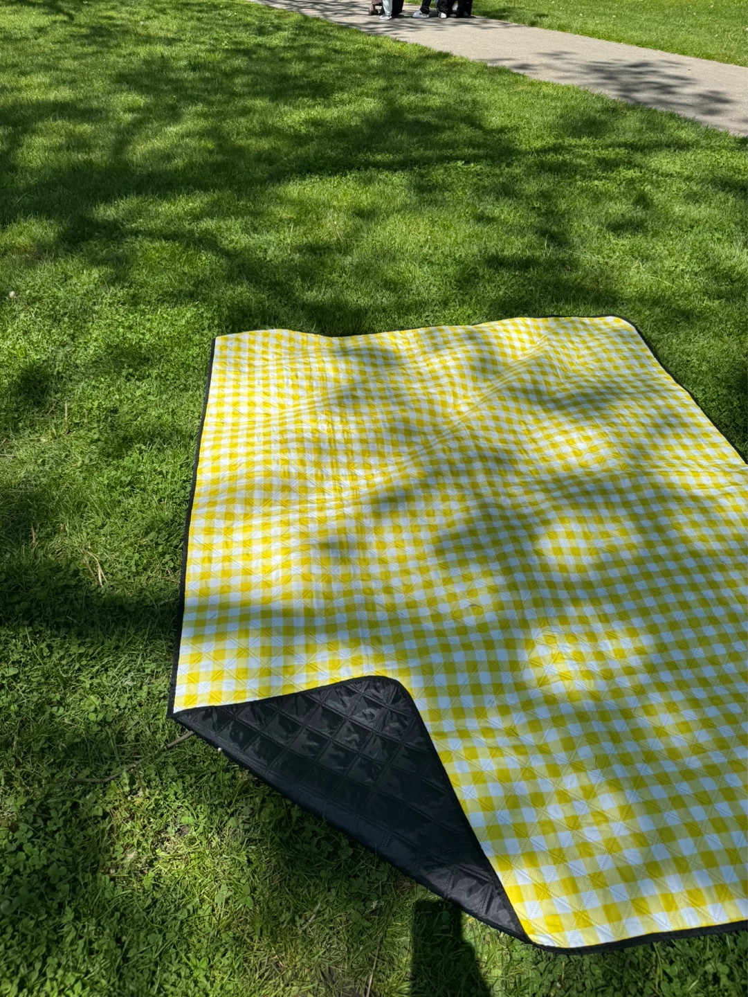New Outdoor Quilted Gingham Picnic Blanket waterproof - photo 3