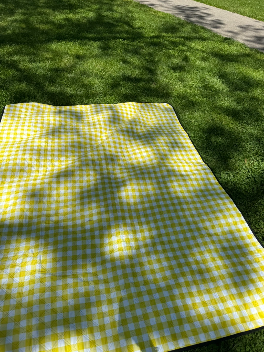 New Outdoor Quilted Gingham Picnic Blanket waterproof - photo 5