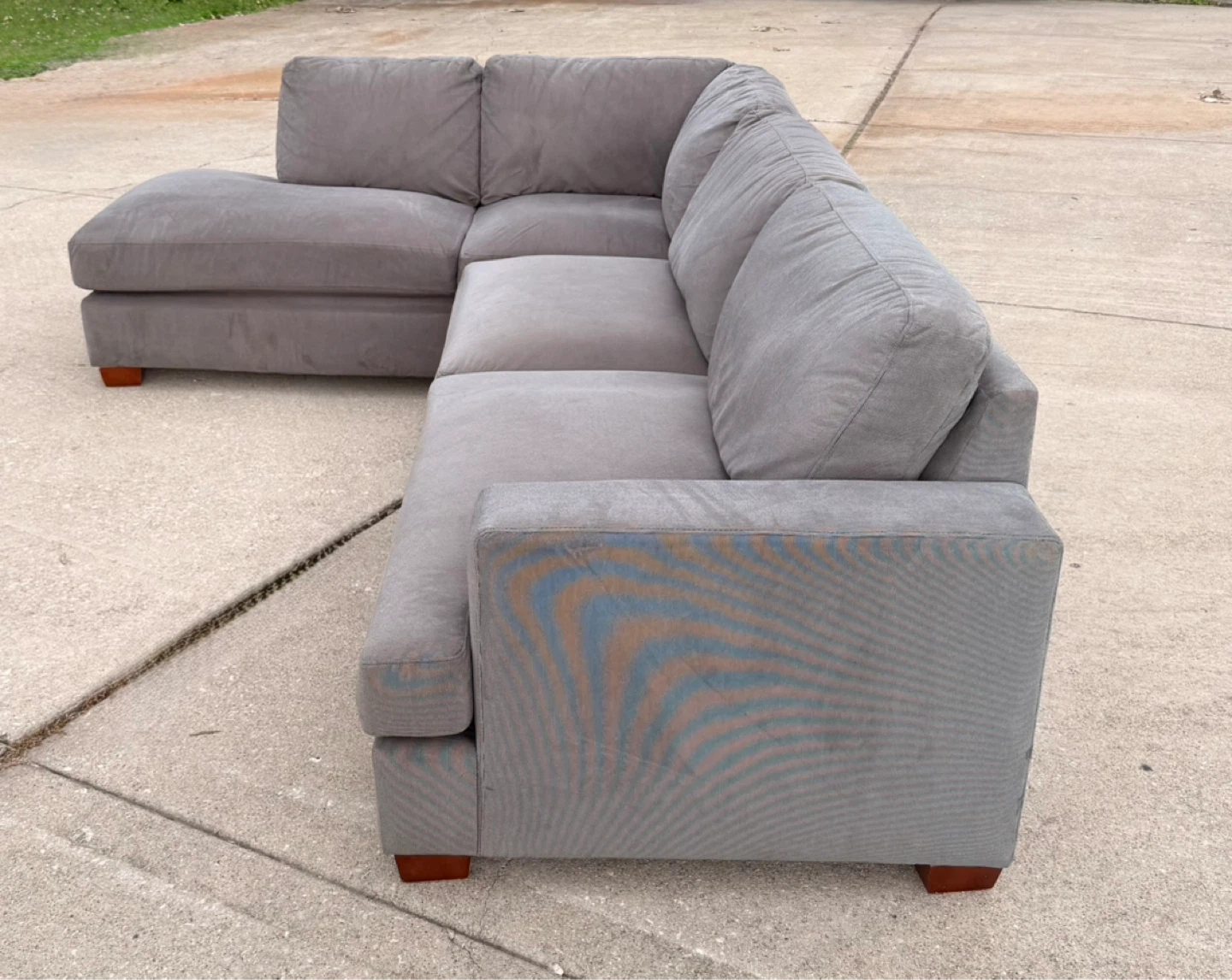 Grey Sectional Sofa with Chaise - photo 3