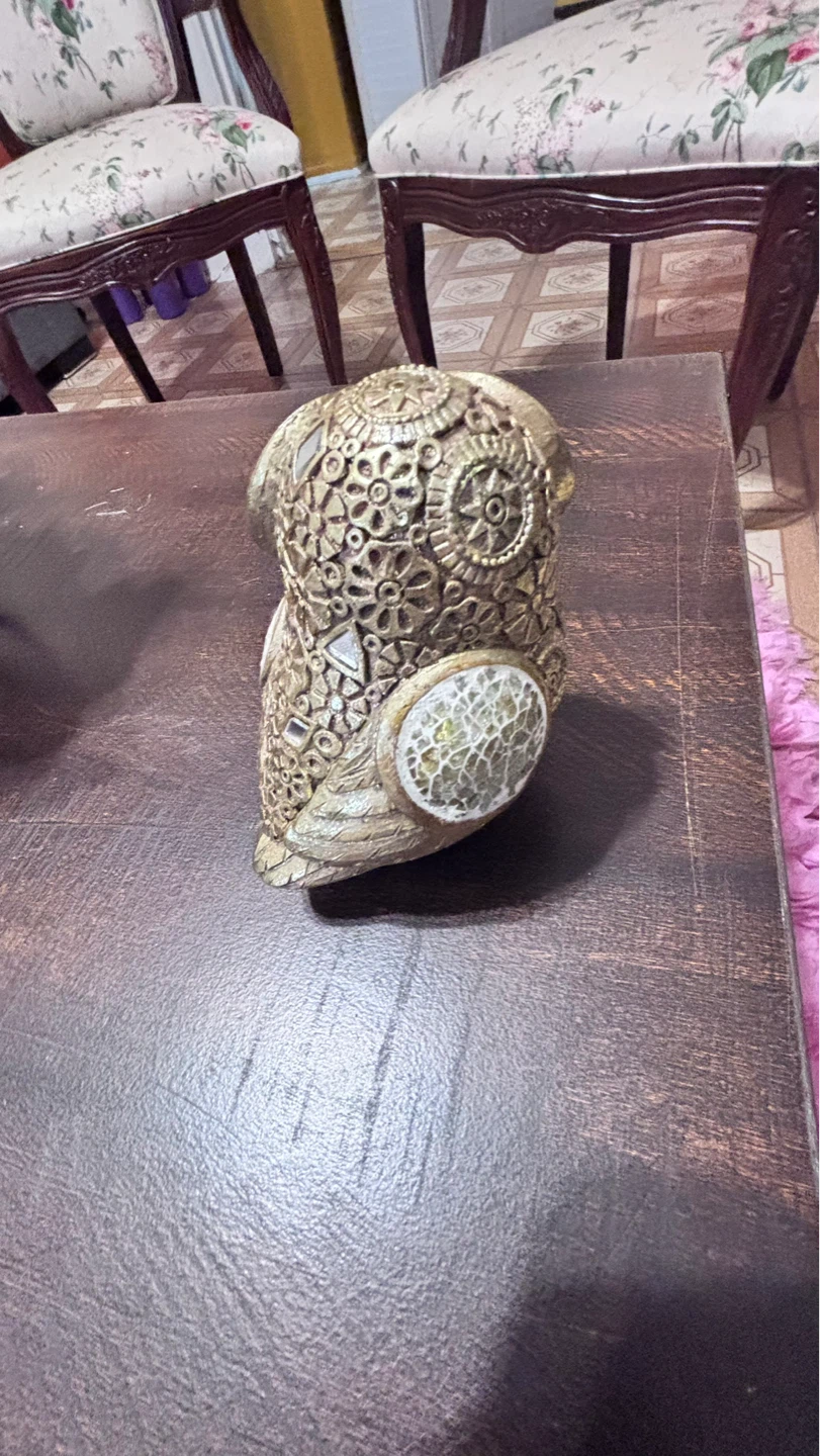 ⚽ Decorative Gold Owl Figurine - photo 2