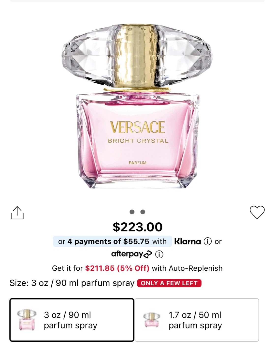 Versace Bright Crystal Parfum Spray 3 oz / 90 ml - photo 3