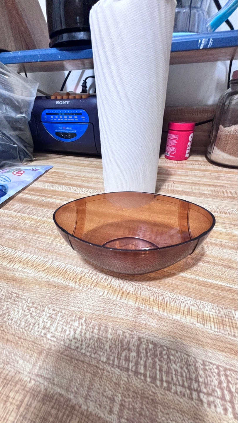 ⚽ Amber Glass Football Bowl - photo 2