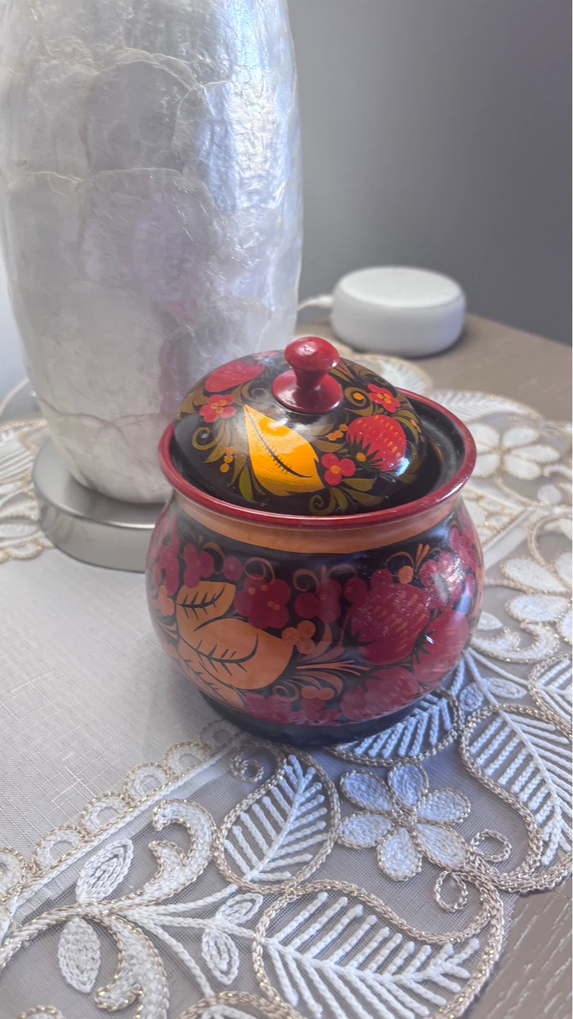 ⚽ Hand-Painted Wooden Trinket Box