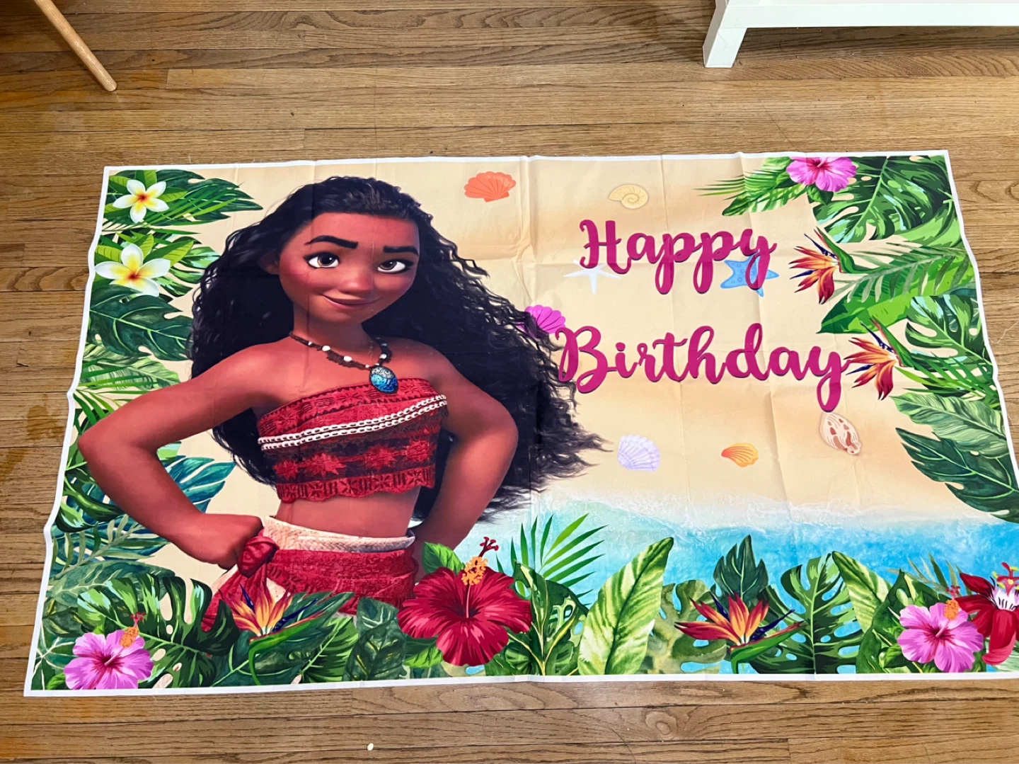 ⚽ Moana Happy Birthday Banner