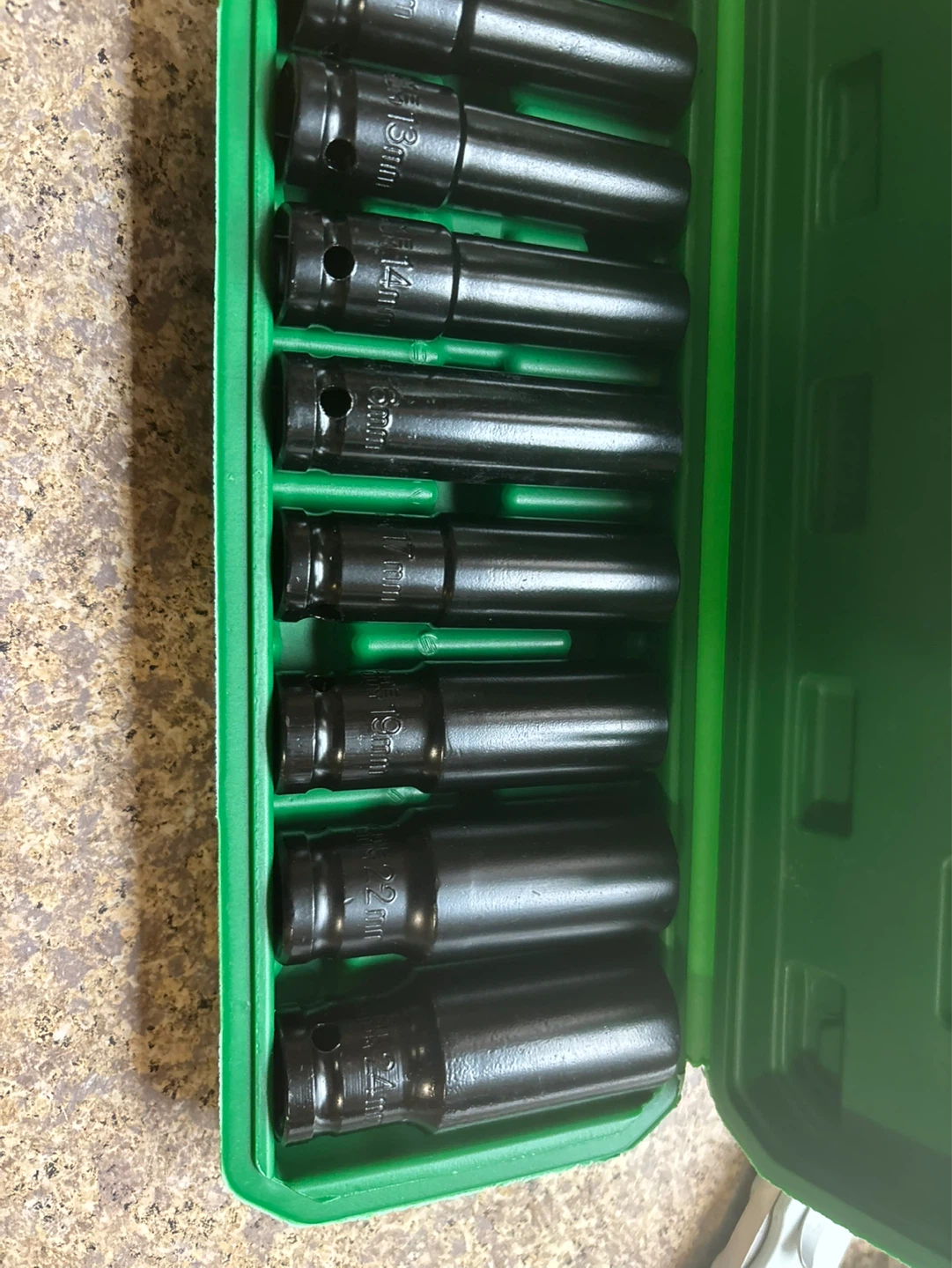 : Juego de Dados de Impacto Métricos de 1/2" - 10 Pcs NUEVOS)