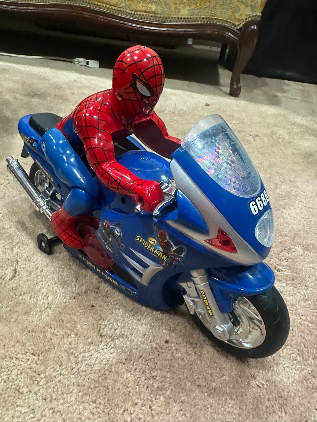 Spiderman Motorcycle Toy