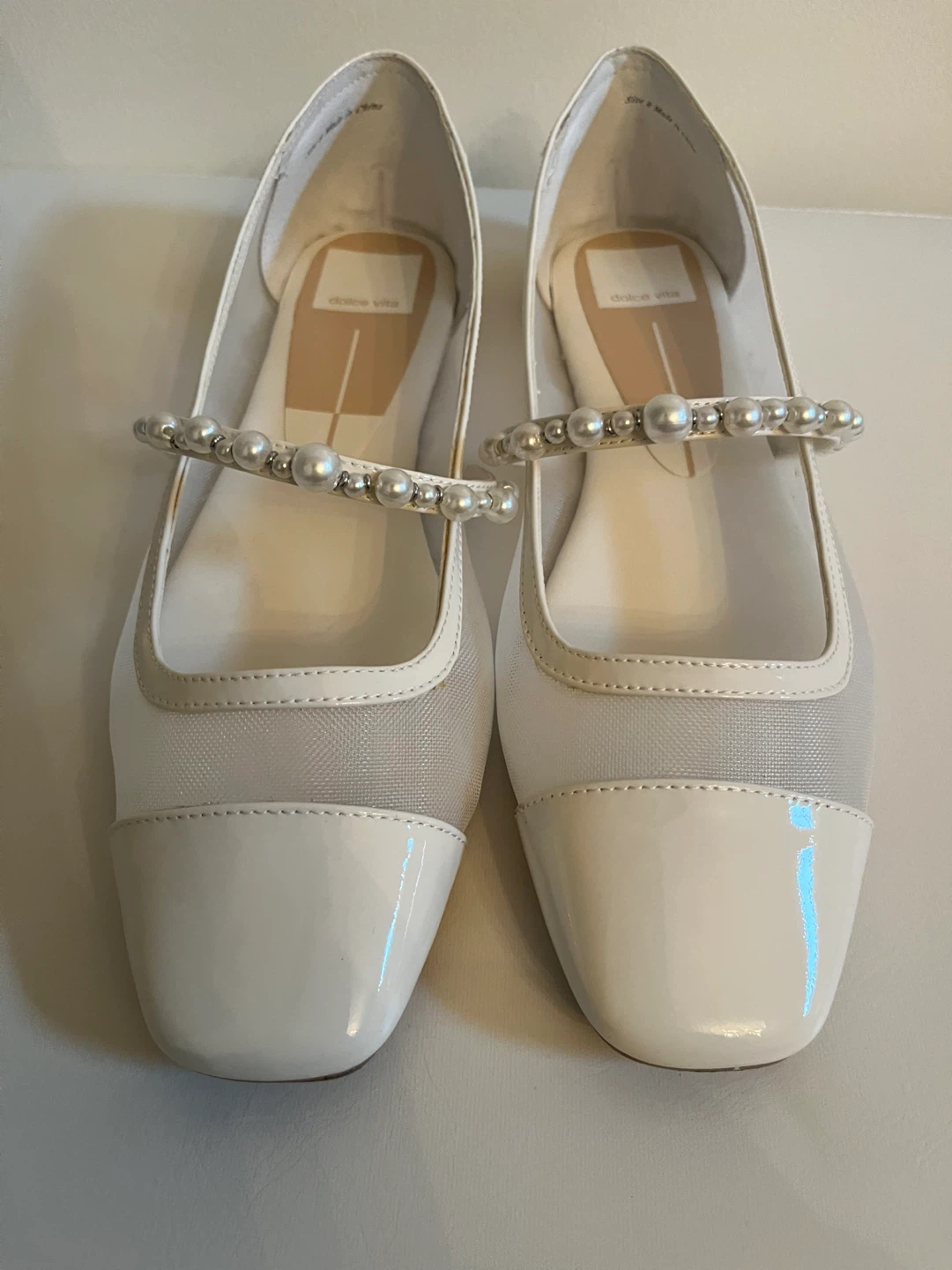 Dolce Vita White Mesh Pearl Ballet Flats ⚽ - photo 5