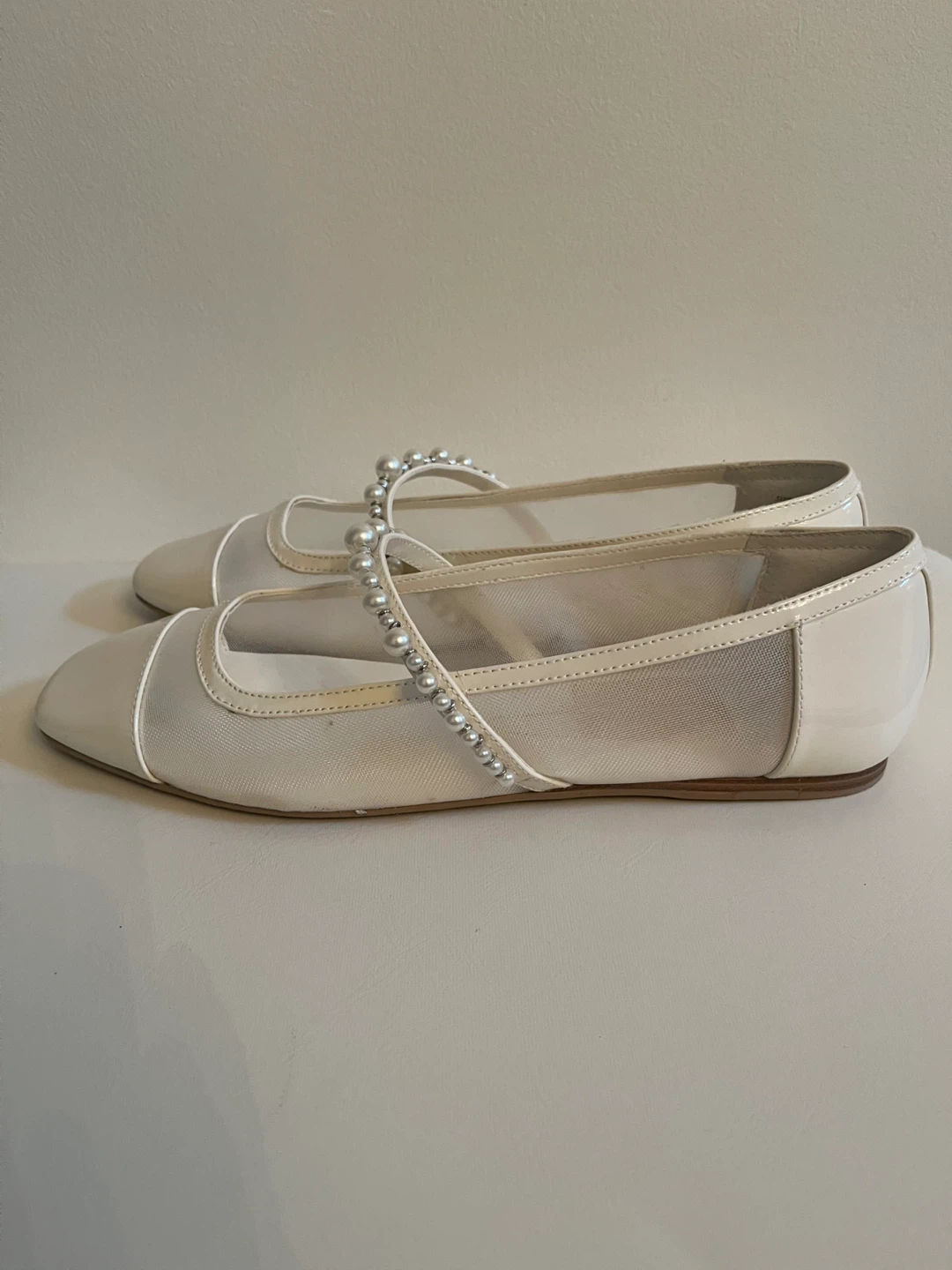 Dolce Vita White Mesh Pearl Ballet Flats ⚽ - photo 3