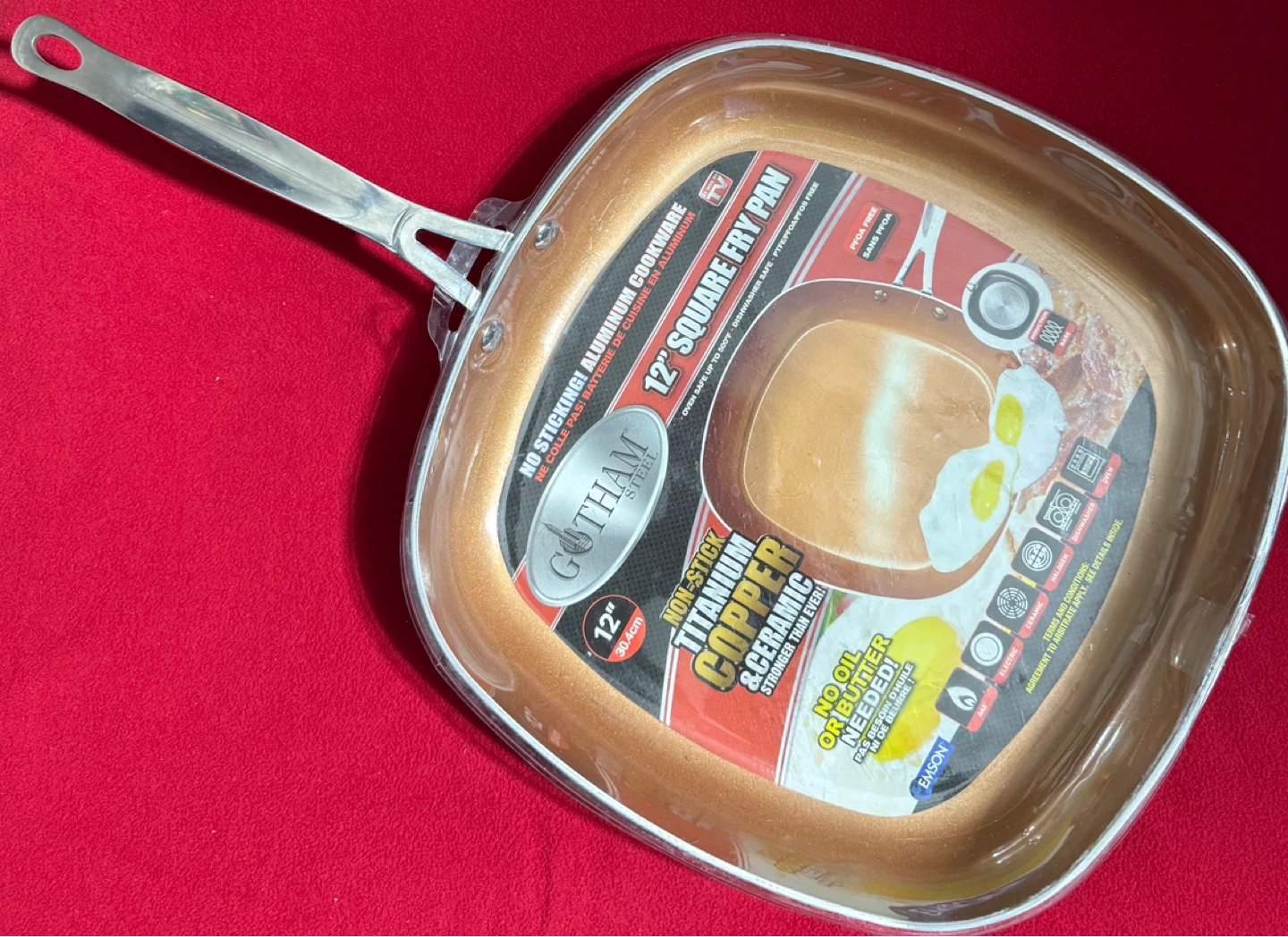 ⚽ Gotham Steel 12" Square Fry Pan