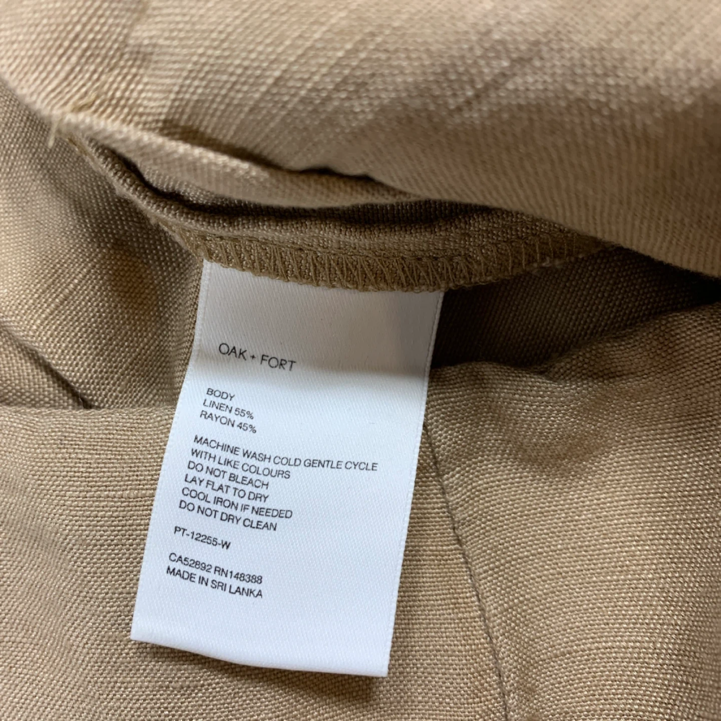 ⚽️ OAK + FORT Linen Blend Pants - photo 4