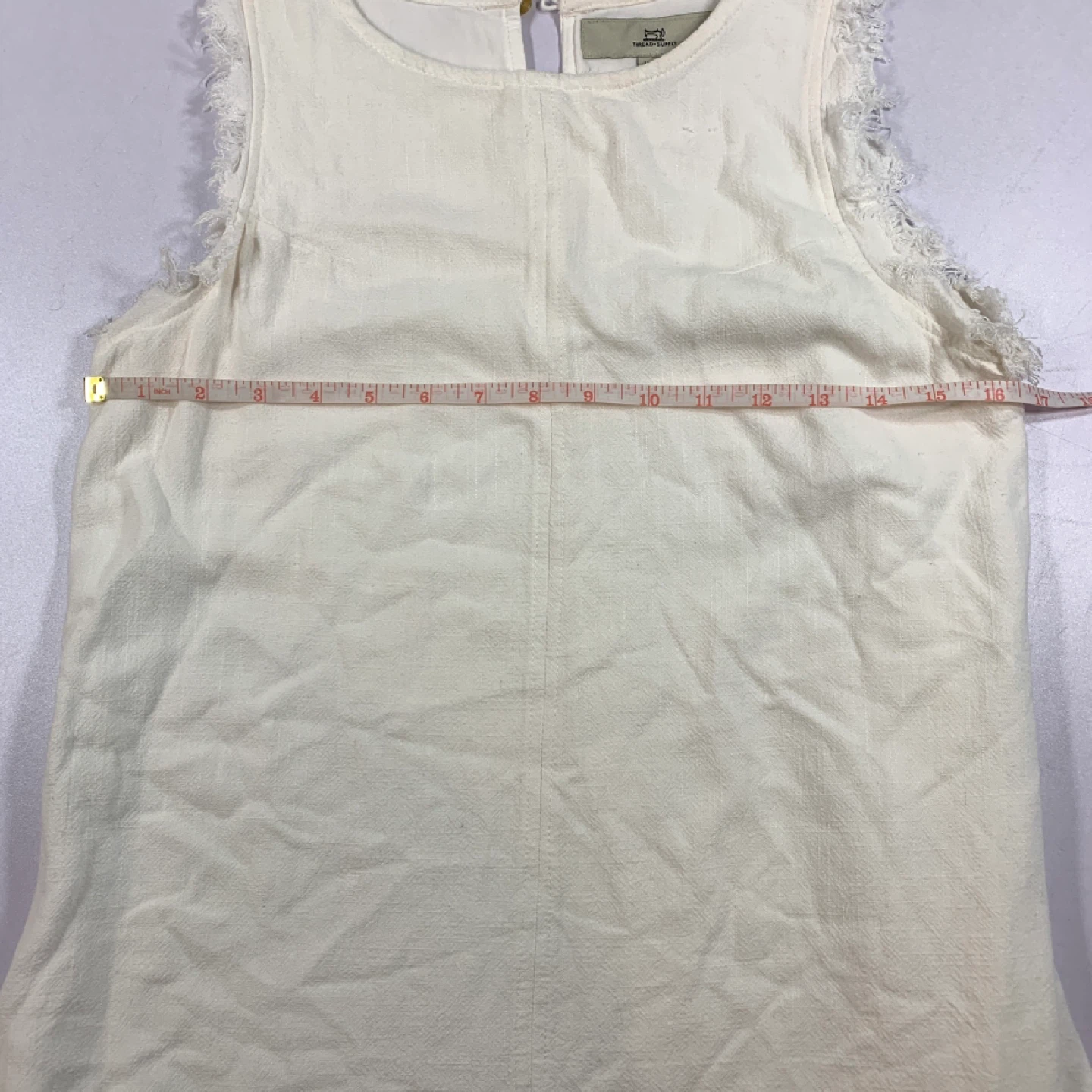 ⚽️ Thread & Supply Cream Sleeveless Dress - Medium - photo 3