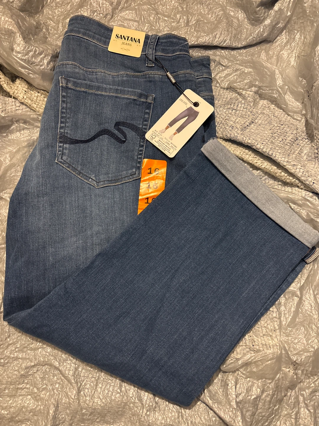 Santana Jeans Mid Rise Straight Leg Jeans
