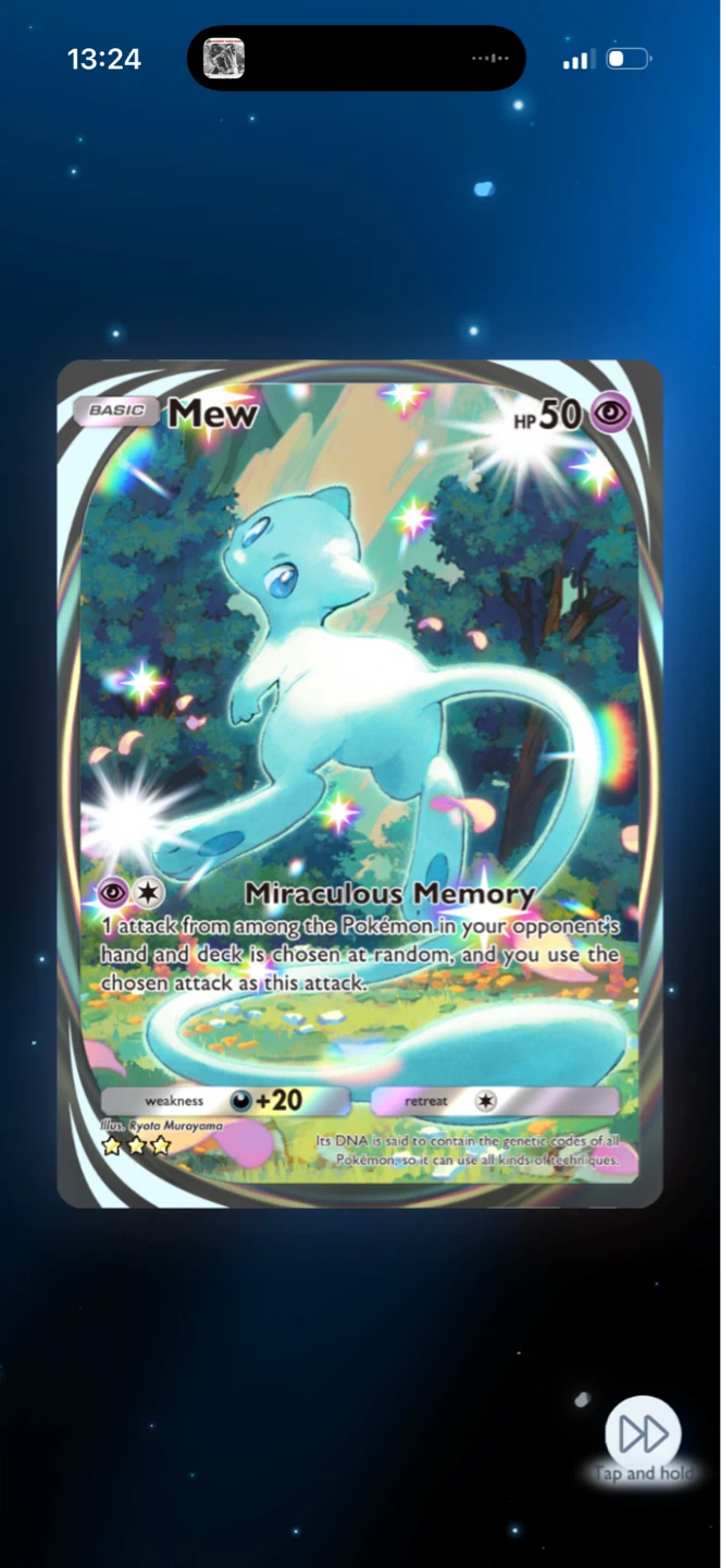 Mew Miraculous Memory Pokemon Card⚽️