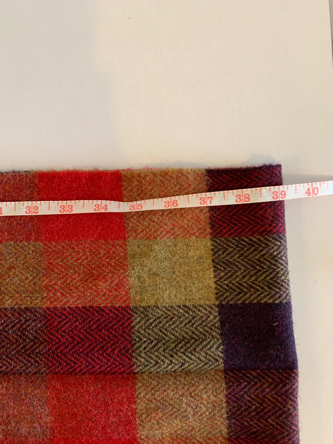 ⚽️ Foxford 100% Lambswool Scarf - Red Plaid - photo 3