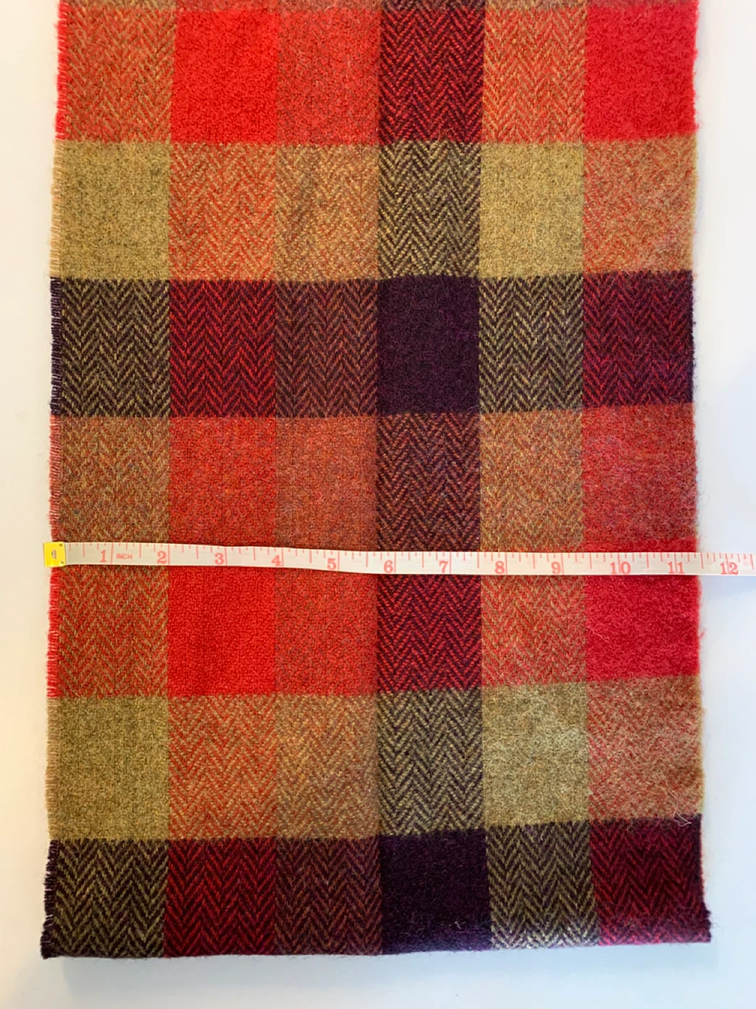 ⚽️ Foxford 100% Lambswool Scarf - Red Plaid - photo 4