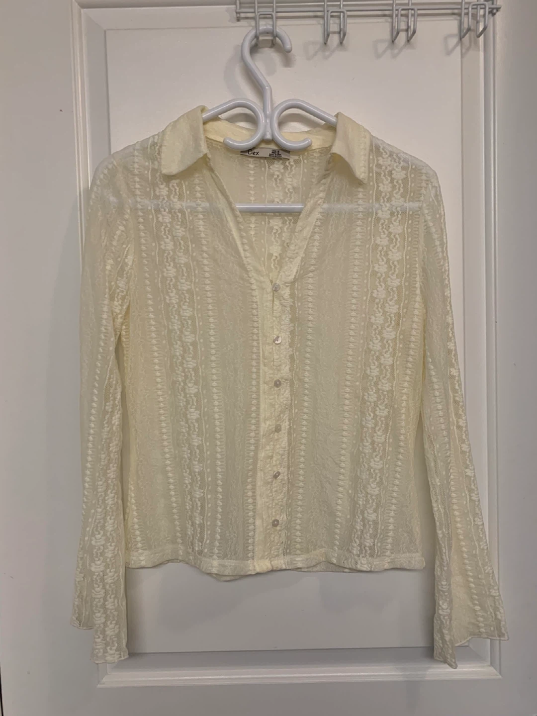 ⚽️ Dex Lace Button-Up Blouse