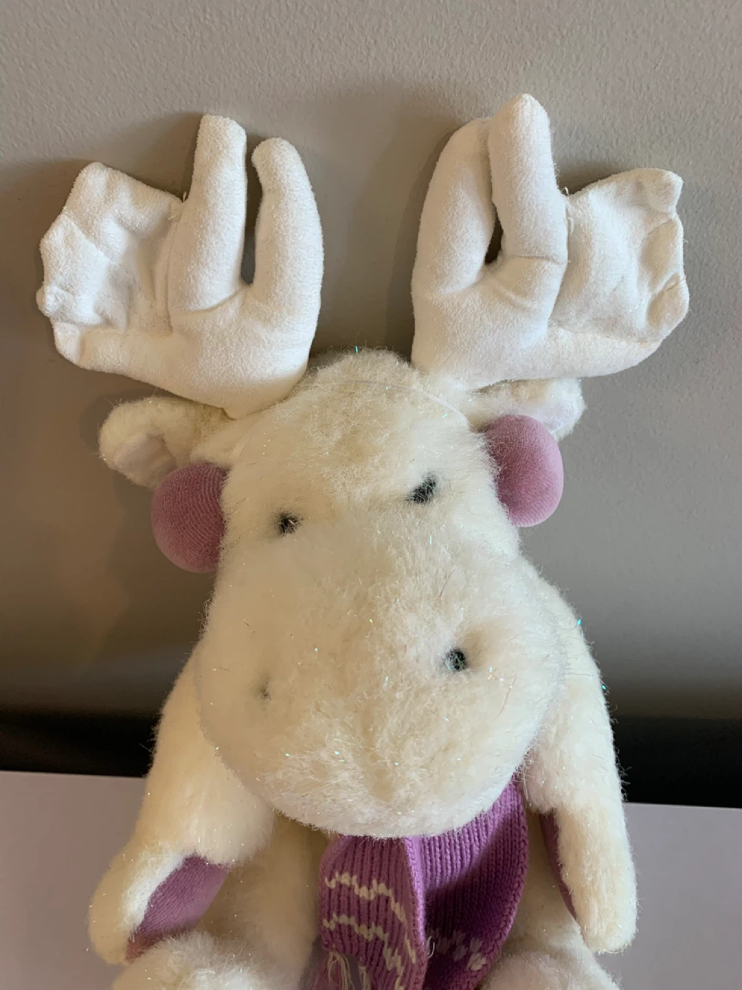 ⚽️ White Plush Moose Stuffed Animal - photo 4