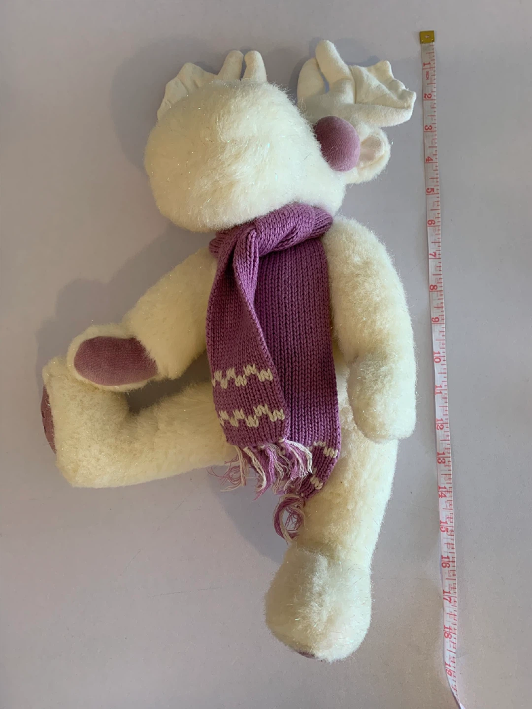 ⚽️ White Plush Moose Stuffed Animal - photo 3