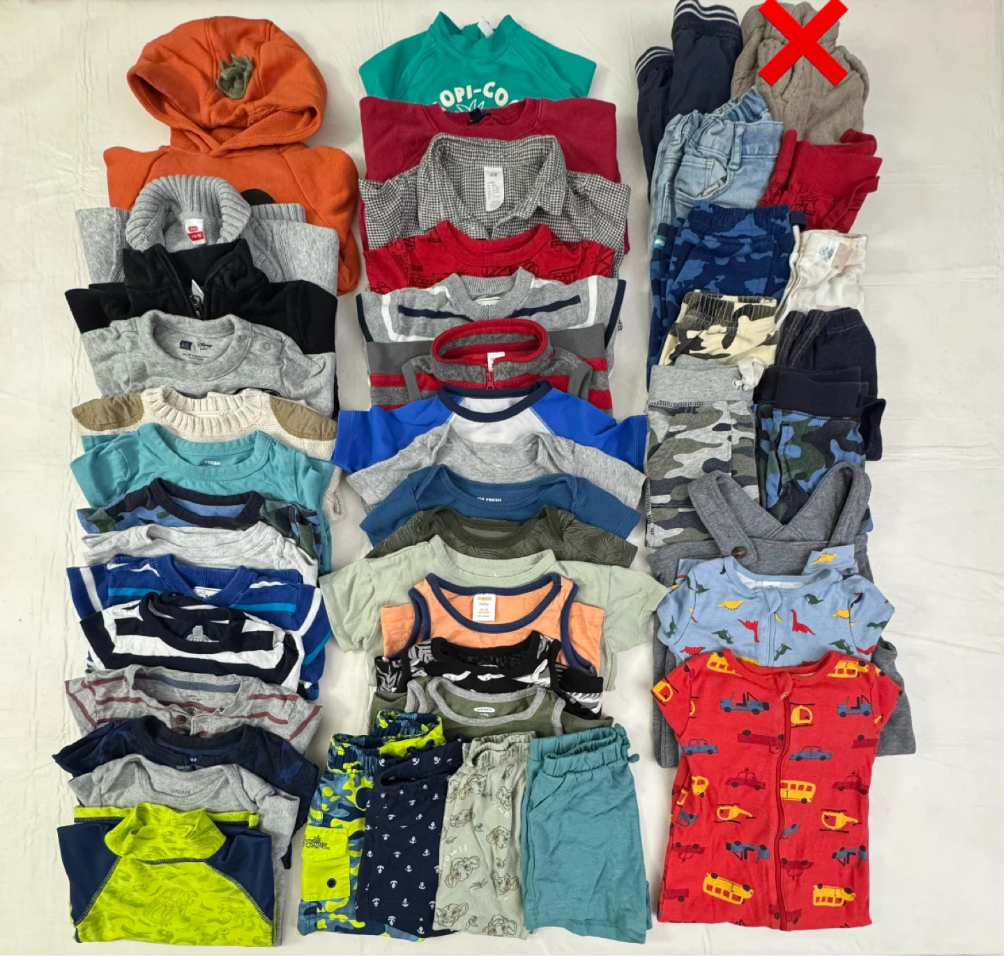 12m - 18m Assorted Boys' Clothing Bundle 45 pcs (#46)