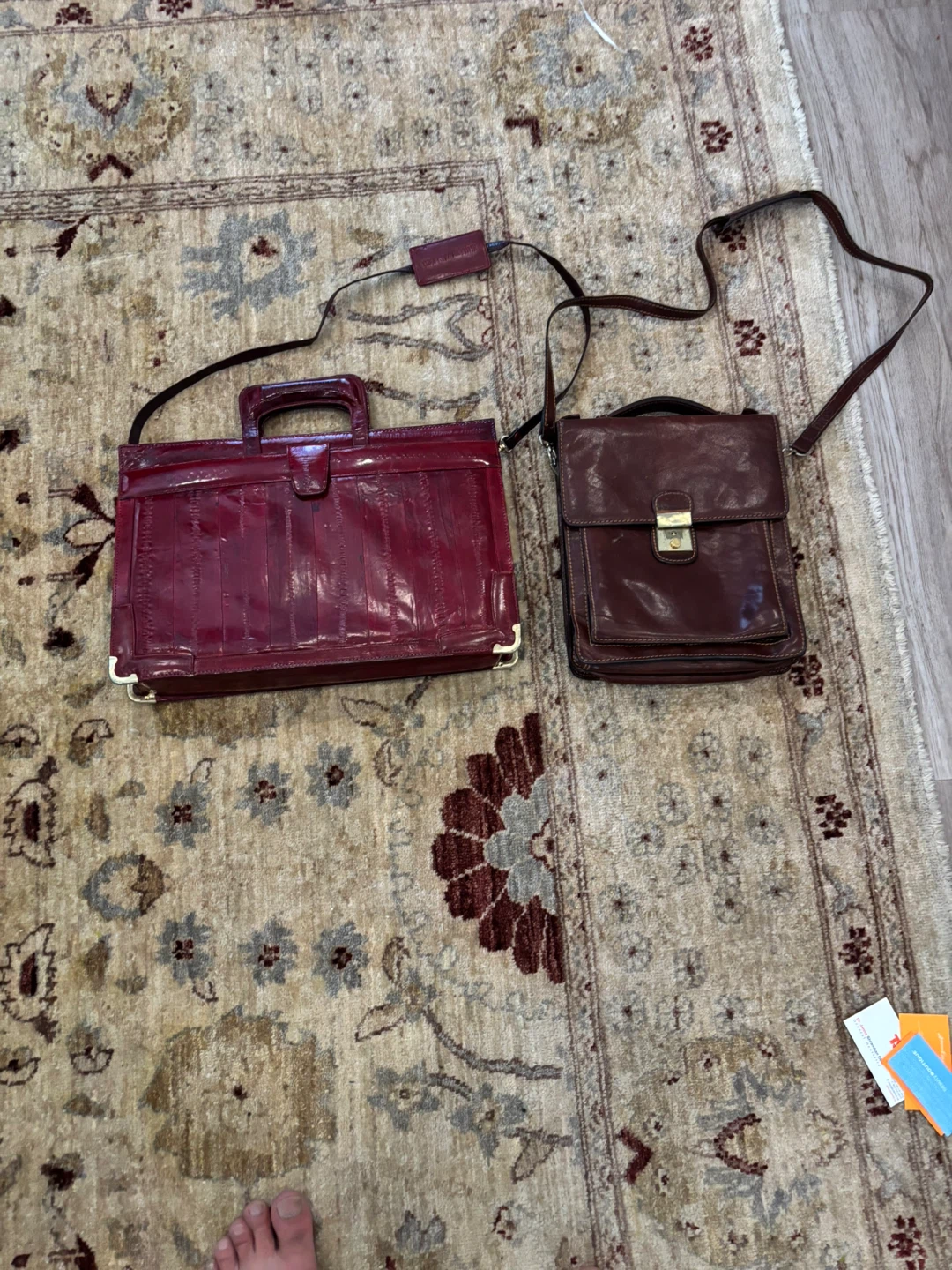 Tony Perotti Leather Briefcase and Eel Skin Portfolio - photo 2