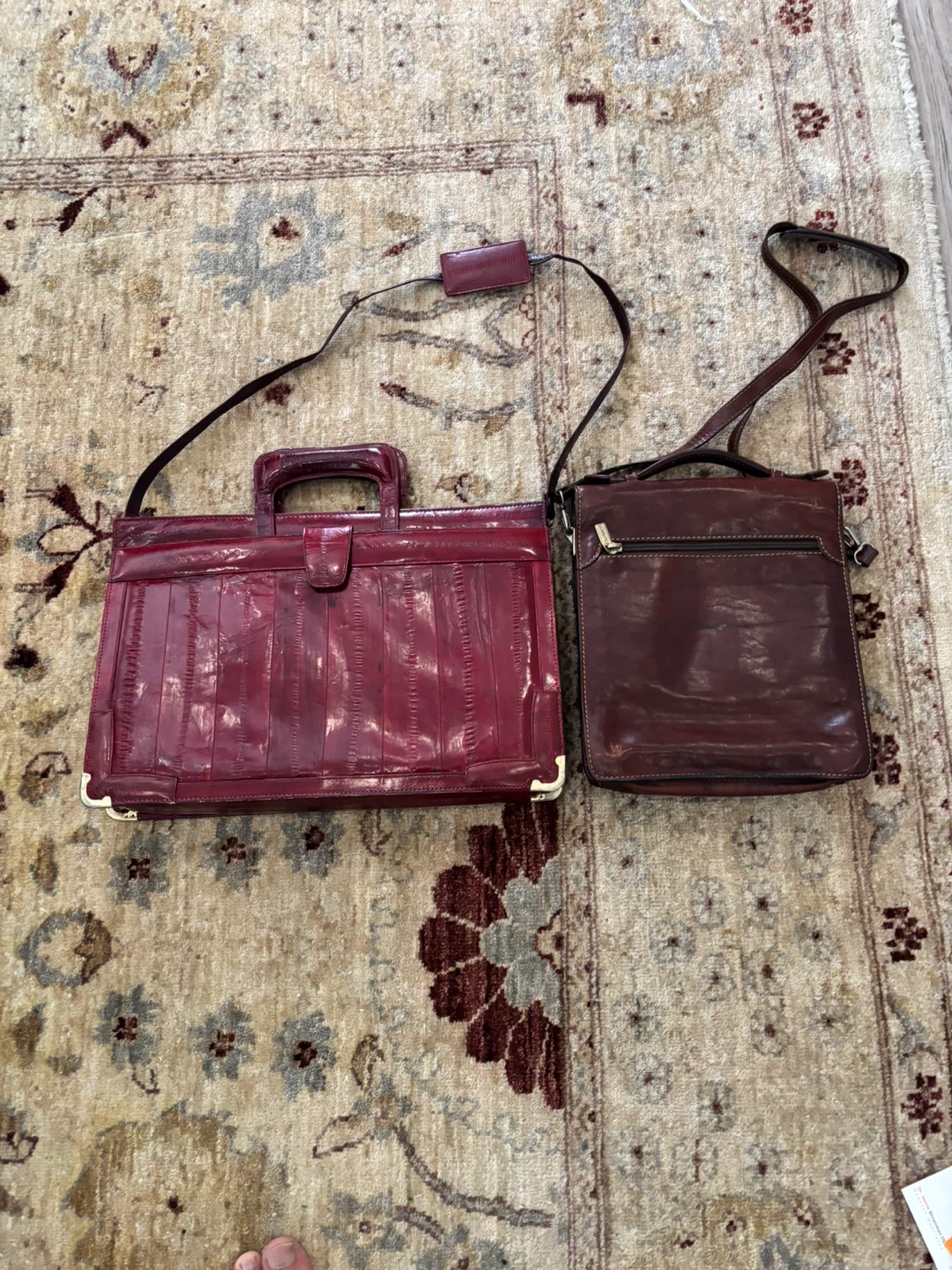 Tony Perotti Leather Briefcase and Eel Skin Portfolio - photo 4
