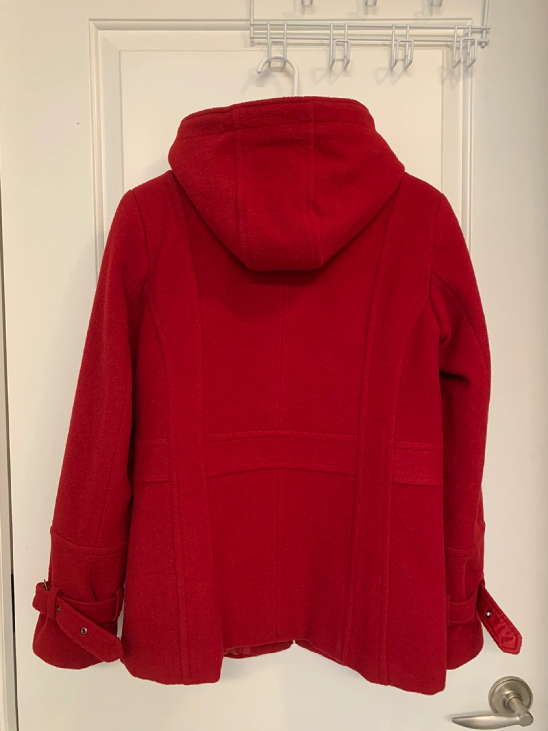 ⚽️ St. John's Bay Red Hooded Wool Blend Coat - photo 2