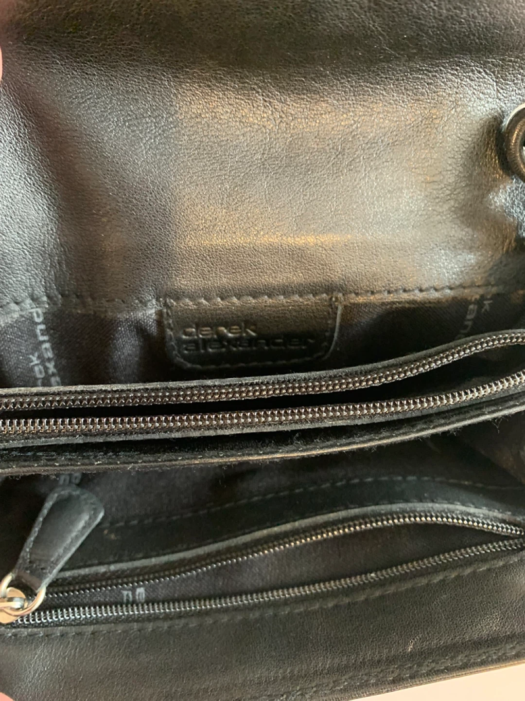 ⚽️ Derek Alexander Black Leather Shoulder Bag - photo 3