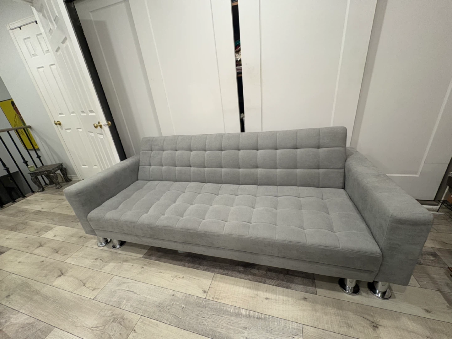 Grey Futon Sofa Bed - photo 3