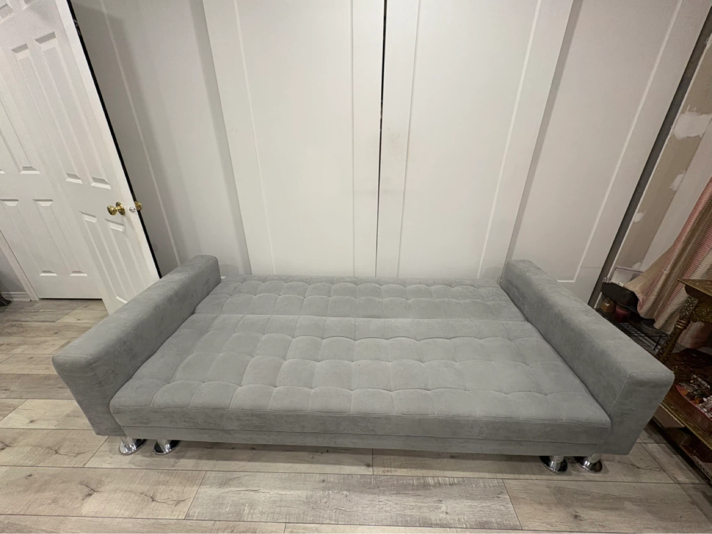 Grey Futon Sofa Bed - photo 4