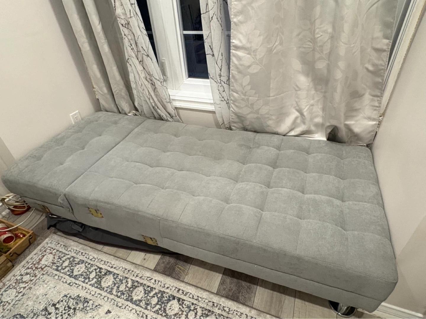 Grey Futon Sofa Bed - photo 2