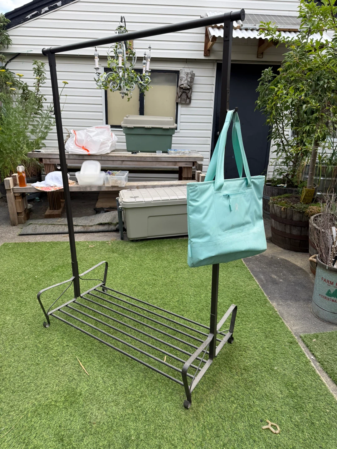 Metal Garment Rack with Shelf