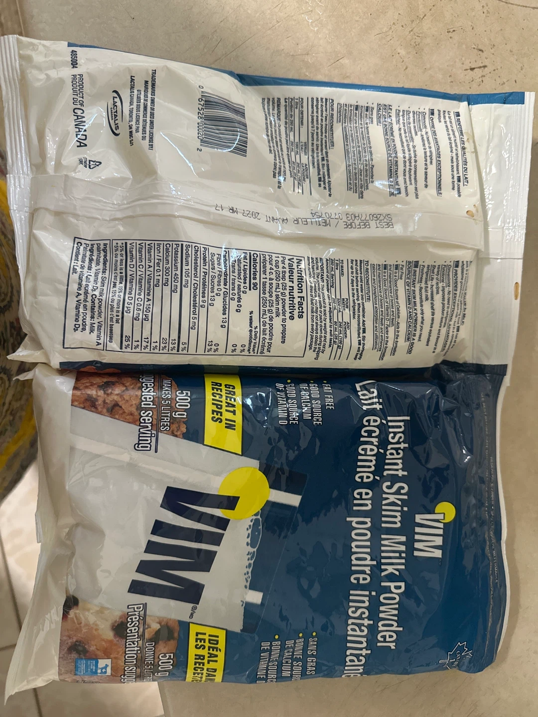 VIM Instant Skim Milk Powder 500g