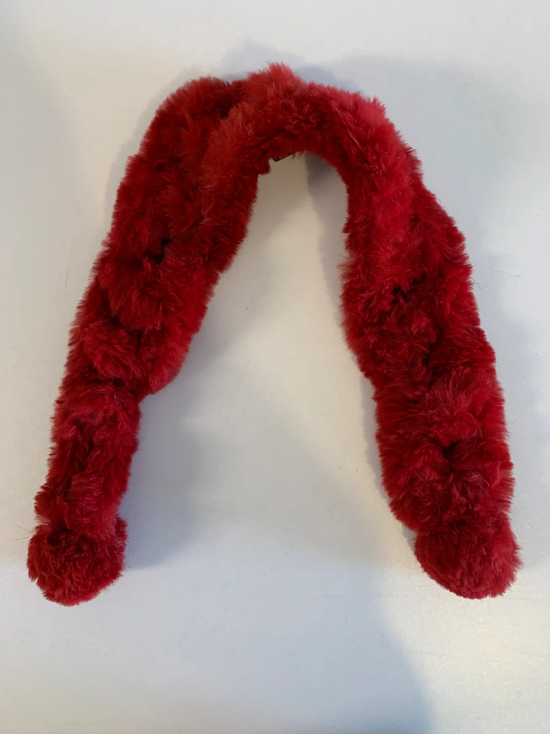 ⚽️ DANIERE Red Rabbit Fur Scarf