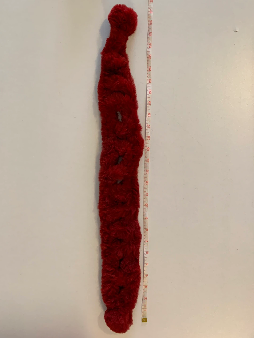 ⚽️ DANIERE Red Rabbit Fur Scarf - photo 5