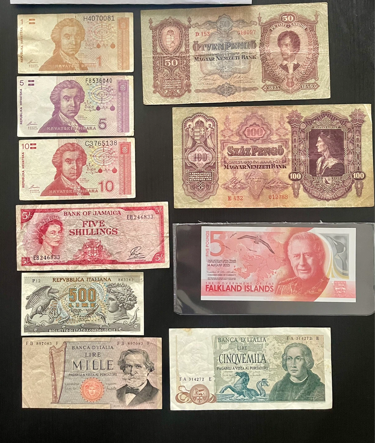 Mixed foreign bank note lot