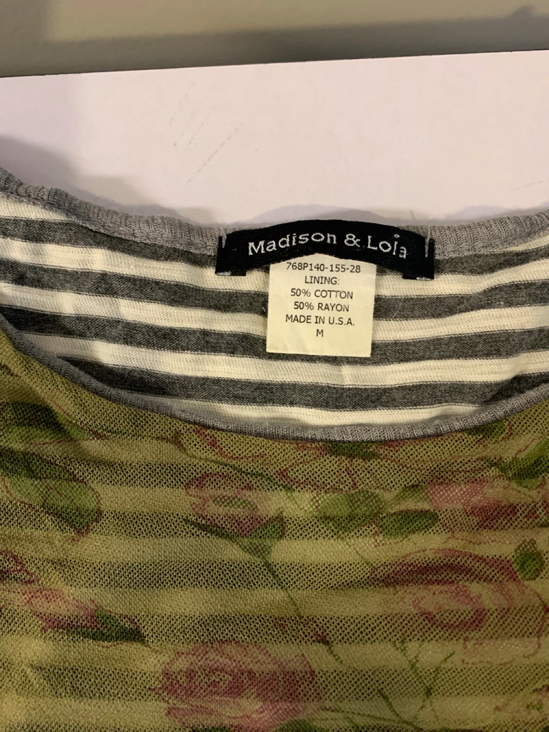 ⚽️ Madison & Lola Women's Floral & Stripe Tunic Top - photo 3