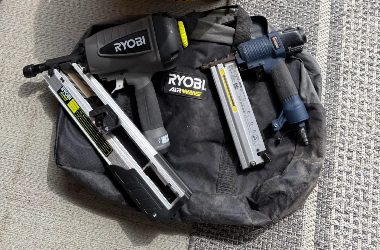 Ryobi Framing Nailer and Campbell Hausfeld Brad Nailer