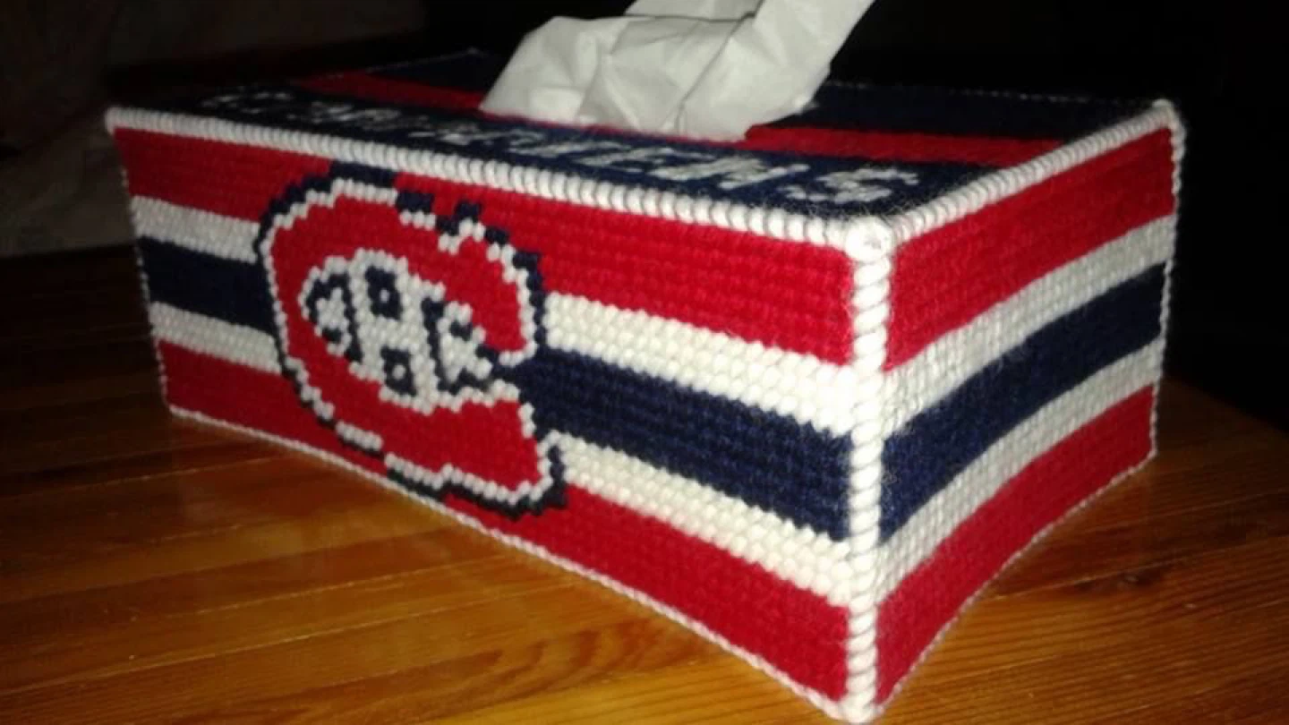 ⚽️ Handmade Montreal Canadiens tissue box cover