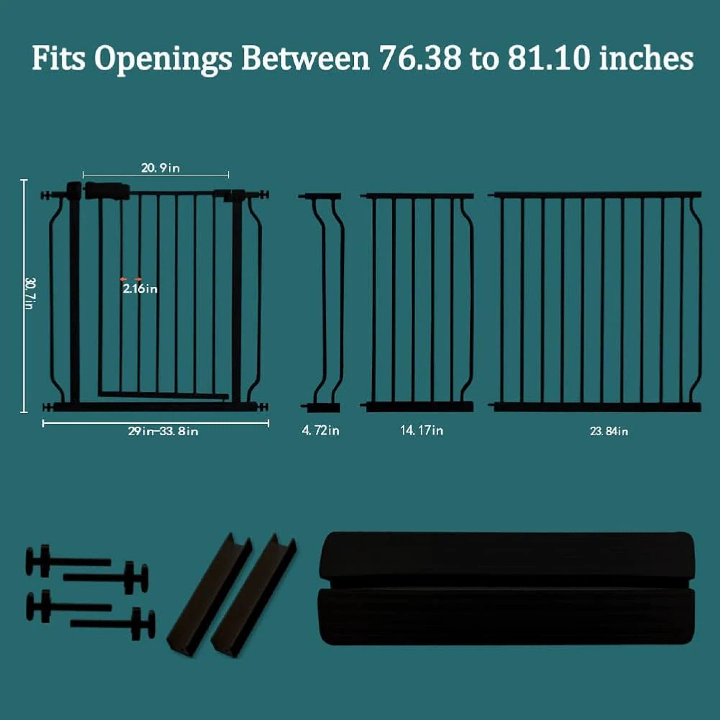 ALLAIBB 77 to 81 Inch Extra Wide Baby Gate  Brand new - photo 2