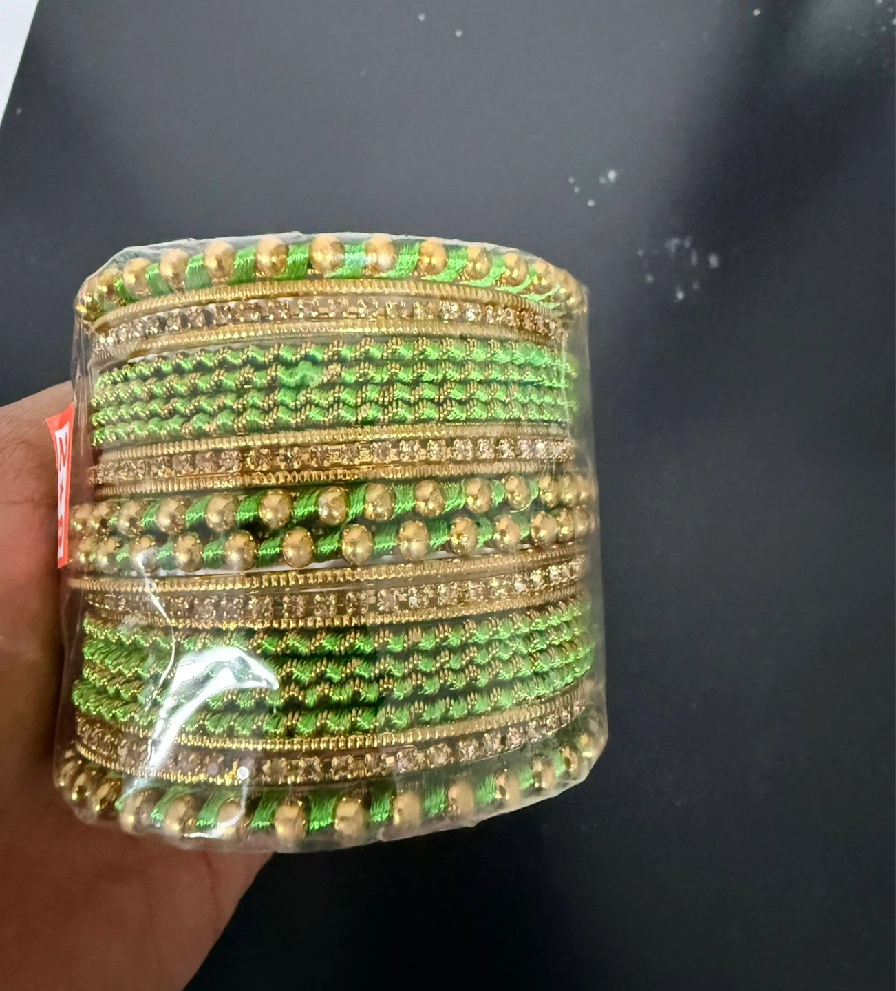 Green and Gold Bangle Set - photo 4