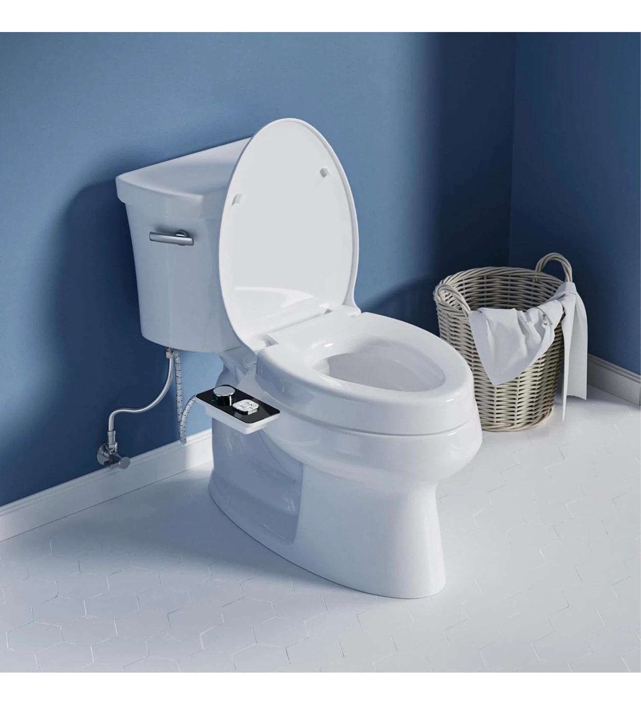 Raised Toilet Seat Elongated White 3 Inch High Soft Close TH3 - photo 2