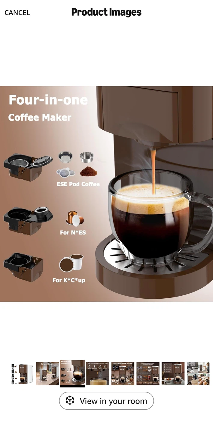 KOTLIE 4-in-1 Single Serve Coffee Maker - photo 4