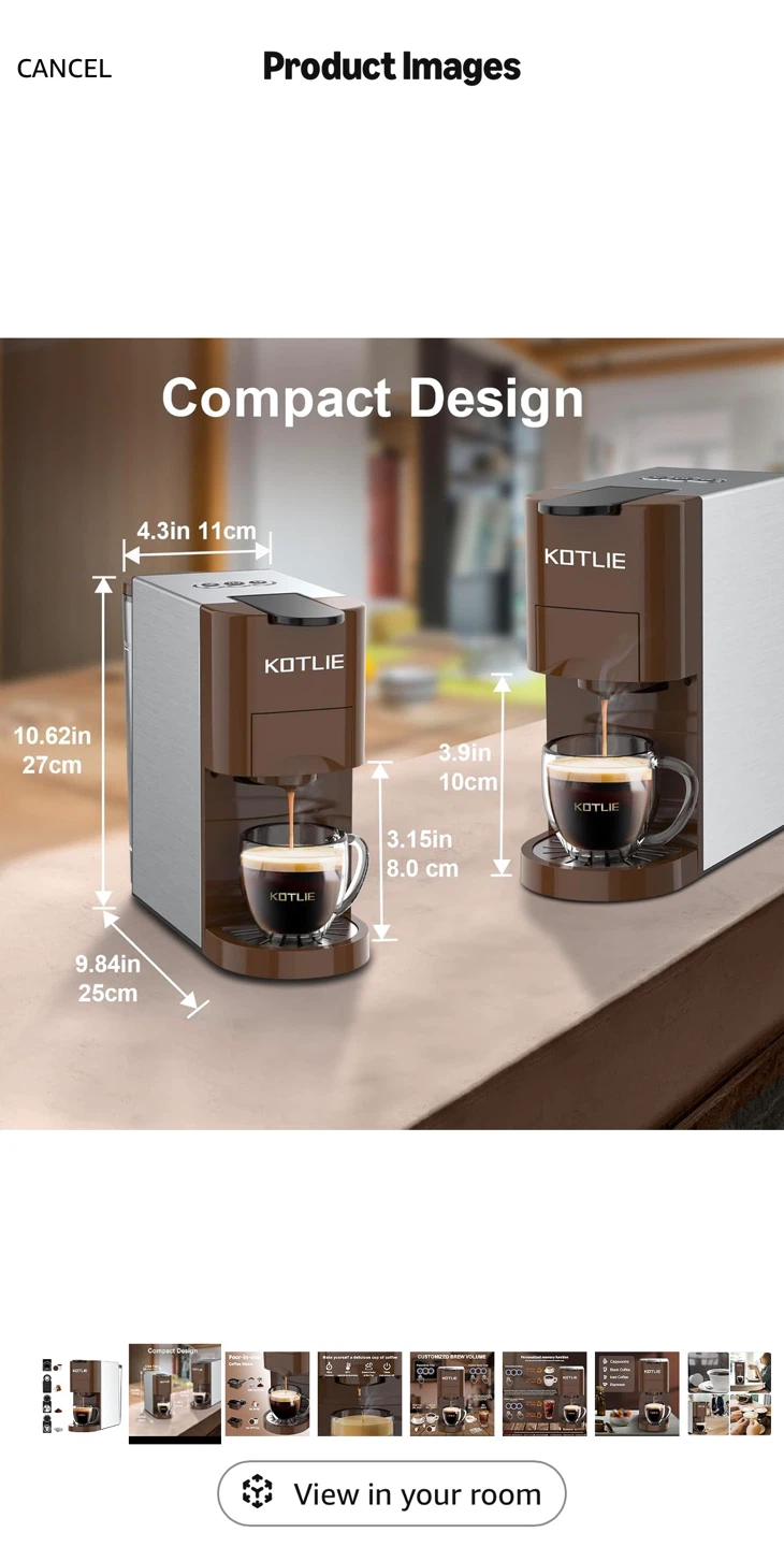 KOTLIE 4-in-1 Single Serve Coffee Maker - photo 2