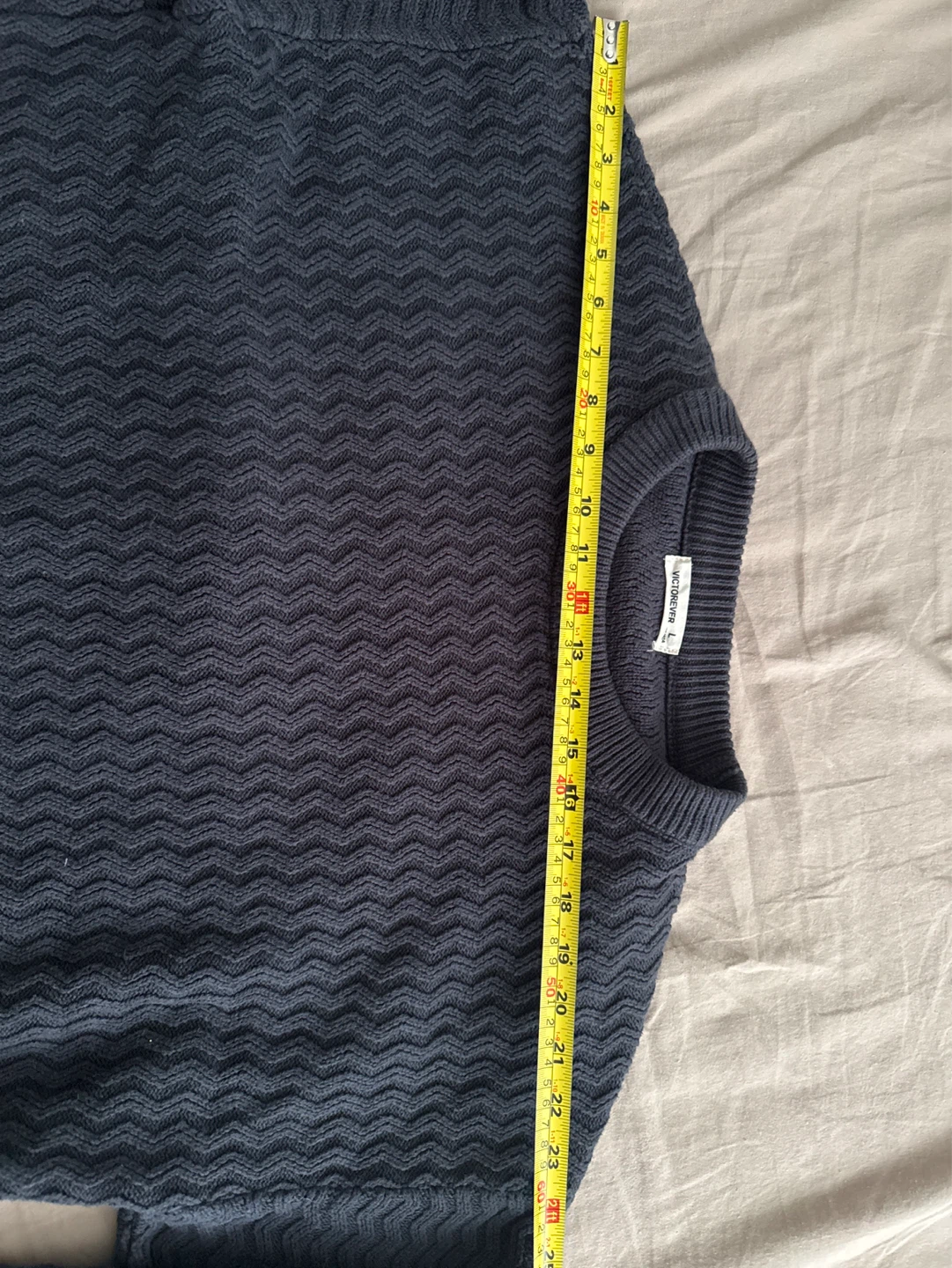 Vicunaview Navy Blue Textured Sweater - photo 2