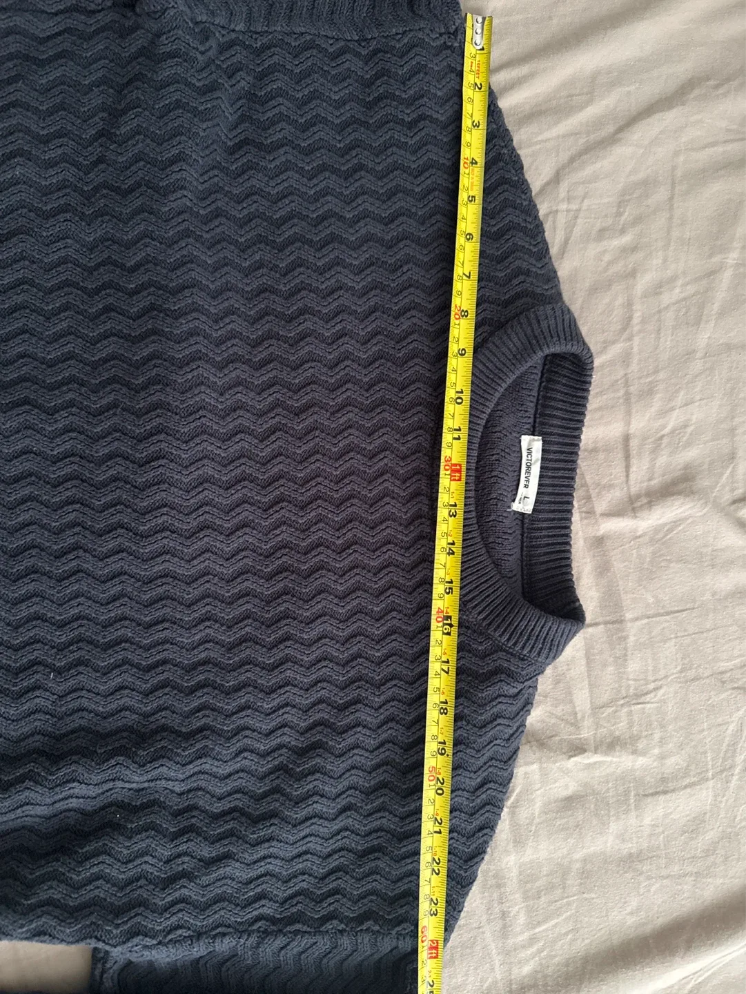 Vicunaview Navy Blue Textured Sweater - photo 2