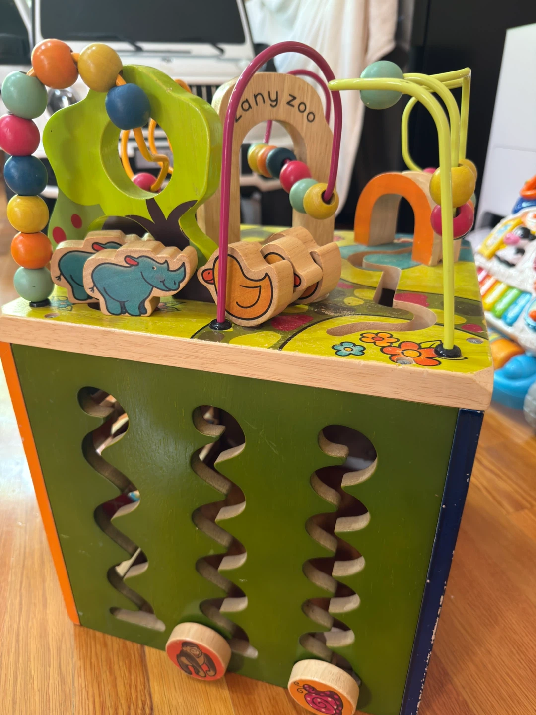 Zany Zoo Wooden Activity Cube