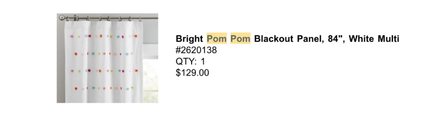 Pottery Barn Bright Pom Pom Blackout Curtain Panel - photo 4
